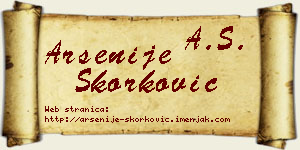 Arsenije Skorković vizit kartica